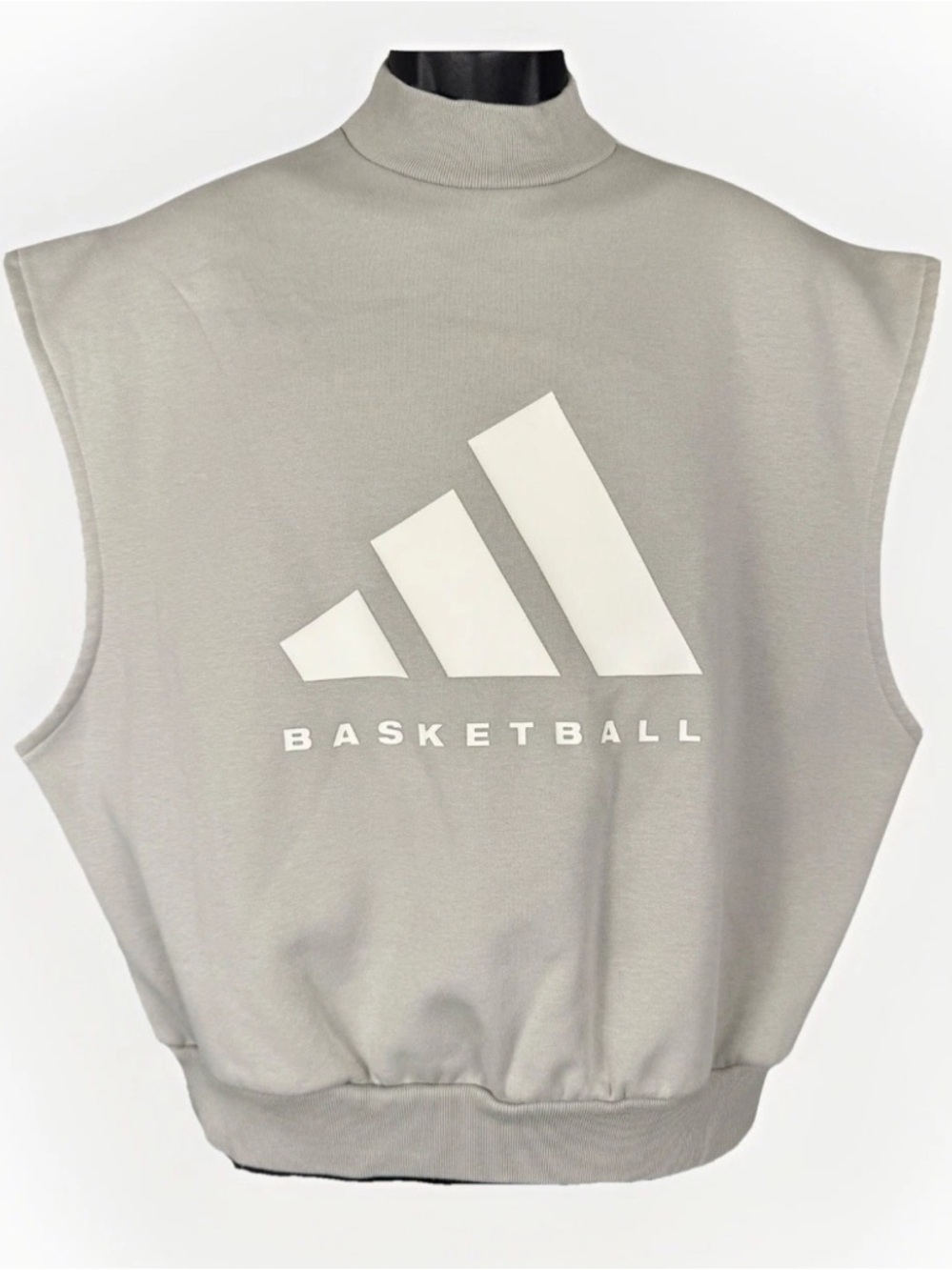 Adidas ONE Basketball Sleeveless Mock Neck Fleece Halo Green Oversized Shirt XS